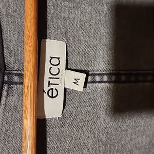 Etica ensly jumpsuit in faded black denim